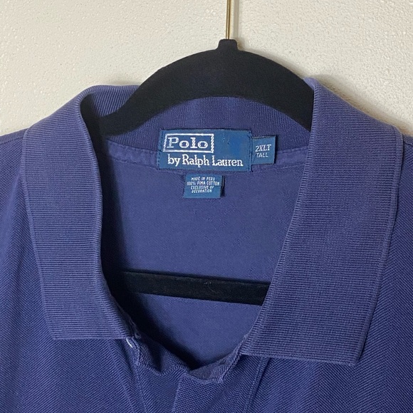 Vintage Polo Ralph Lauren Solid Navy Blue - Picture 3 of 5